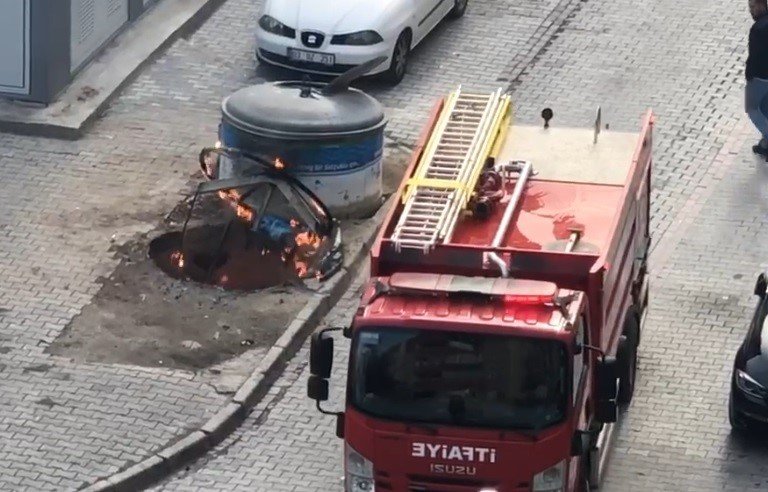 Konya’da Çöp Konteynerinde Yangın