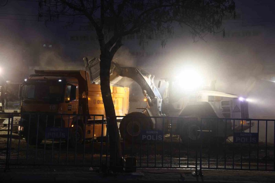 Konya’da Çöken Binada Enkaz Kaldırma İşlemi Tamamlandı