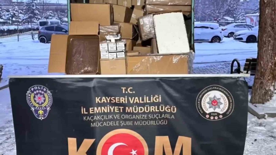 Kayseri’de 209 Bin 400 Dal Doldurulmuş Makaron Ele Geçirildi