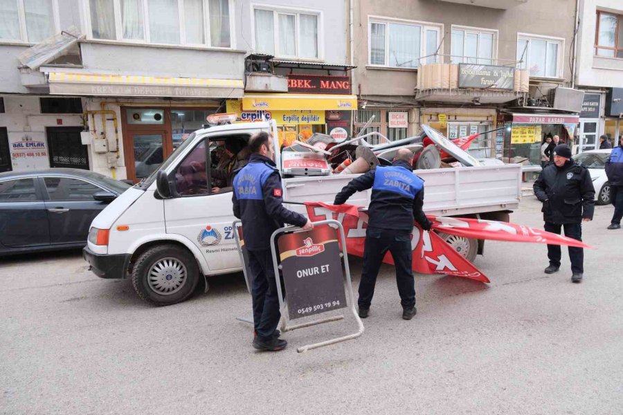 Odunpazarı Zabıta Ekipleri Kaldırım İşgallerine Geçit Vermiyor