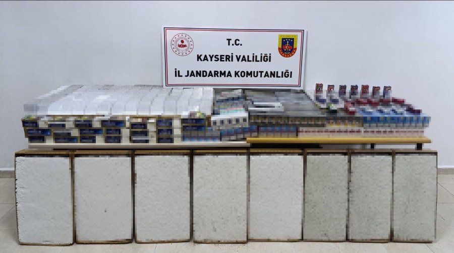 Kayseri’de 1 Milyon 150 Bin Lira Değerinde Kaçak Sigara Ele Geçirildi