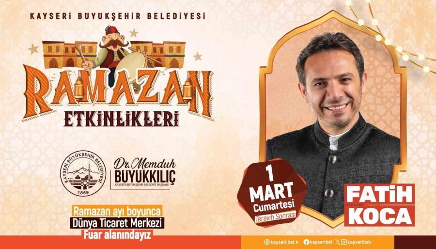 Kayseri’de Ramazan’da Her Gün Bir Etkinlik