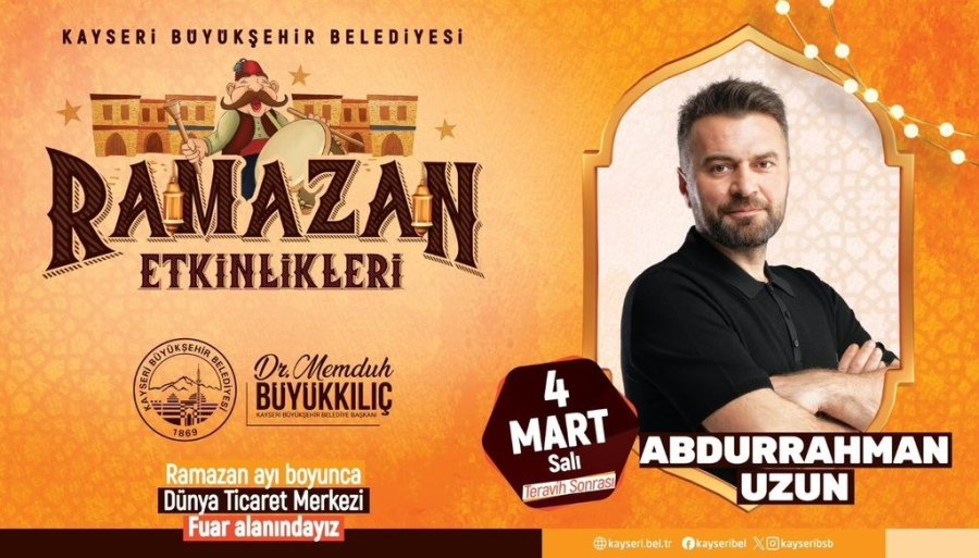 Kayseri’de Ramazan’da Her Gün Bir Etkinlik