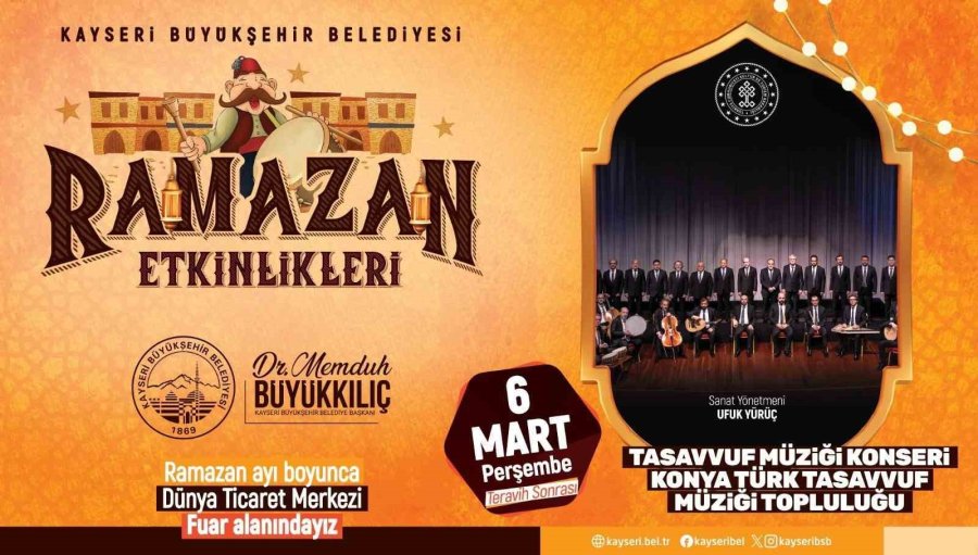 Kayseri’de Ramazan’da Her Gün Bir Etkinlik