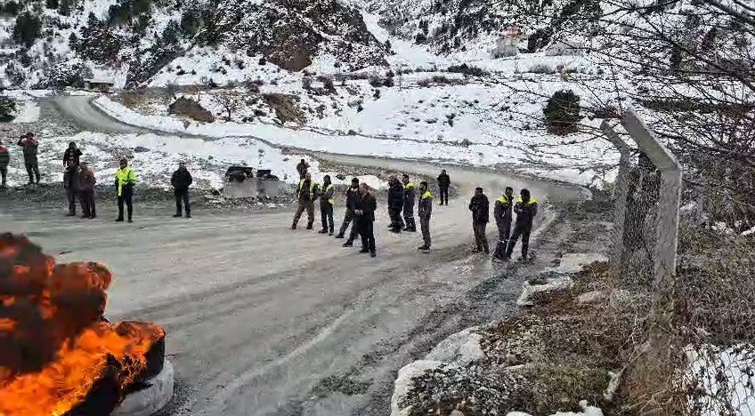 Niğde’de Maden Köyünde İşçi Eylemi