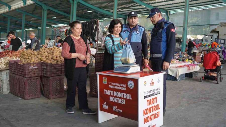 Tarsus’ta Semt Pazarlarında ’tartı Kontrol Noktası’ Uygulaması Başlatıldı