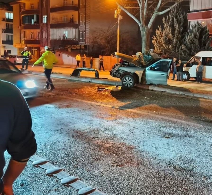 Ağaca Çarpan Otomobilin Sürücüsü Hayatını Kaybetti