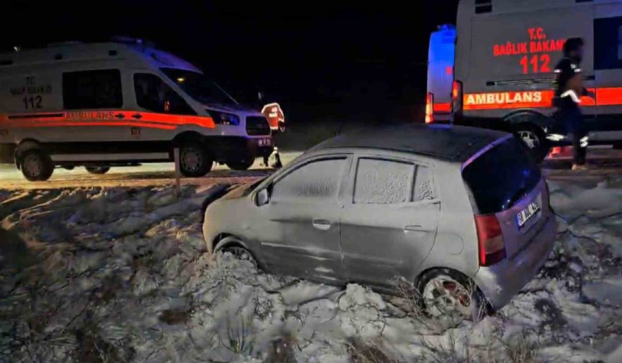 Aksaray’da Kar, Tipi Ve Buzlanma Nedeniyle Kazalar Peş Peşe Yaşandı